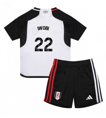 Fulham Alex Iwobi #22 Primera Equipación Niños 2023-24 Manga Corta (+ Pantalones cortos)